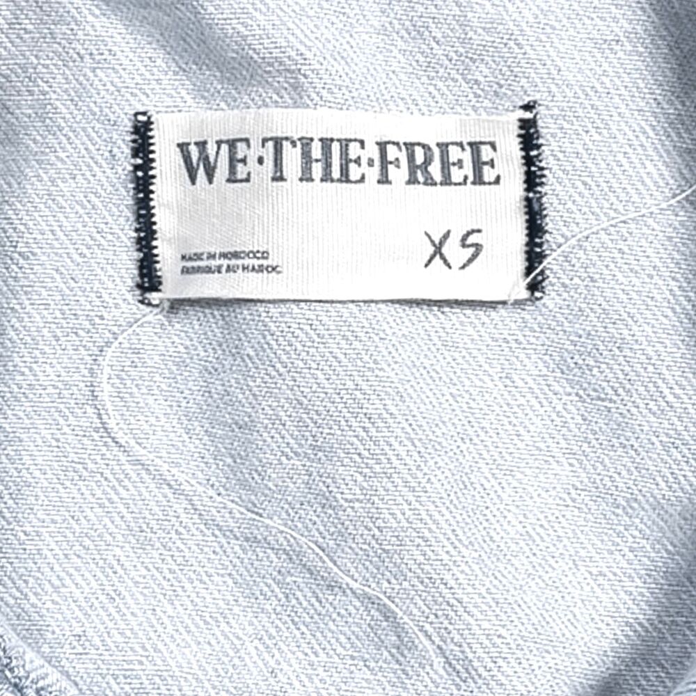 Free People We The Free Marci Jumpsuit XS Denim Light Wash Coveralls Utility - Picture 3 of 10